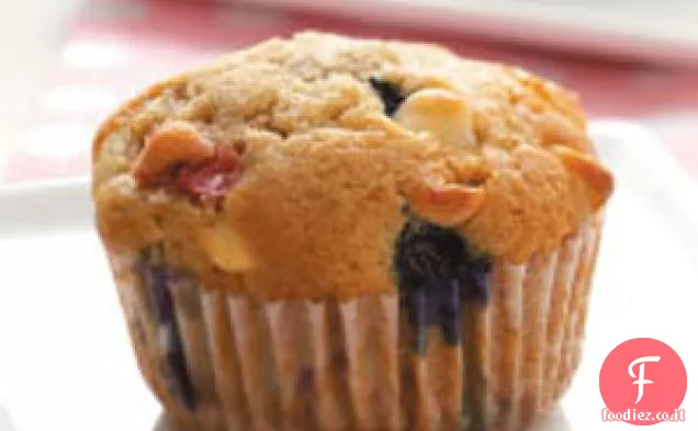 Muffin rossi, bianchi e blu