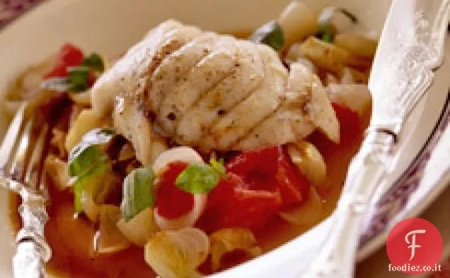 Rana pescatrice arrosto