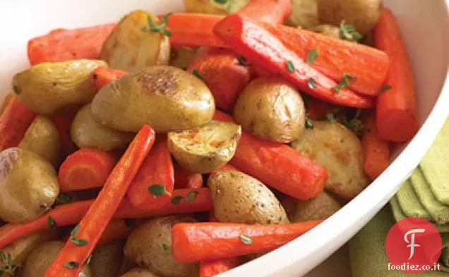 Patate al forno e carote al Timo