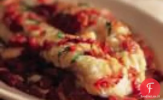 Rana Pescatrice Brasata con pancetta e Pomodori