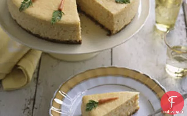 Cheesecake di carote con carote di marzapane