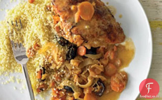 Petti di pollo con finocchio, carote e Couscous