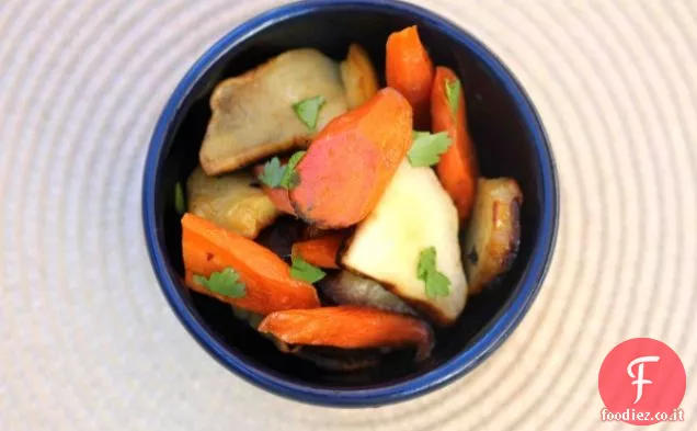 Carote e pastinache glassate al miele