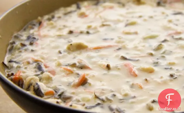 Zuppa di riso selvatico di pollo