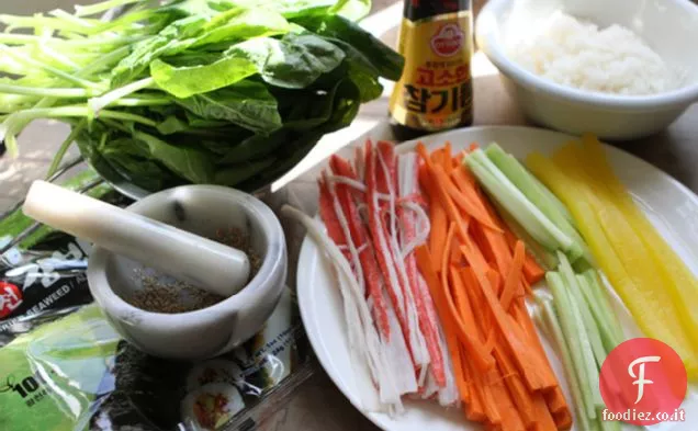 Kimbap vegetariano di base