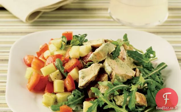 Insalata di pollo con condimento Dea verde