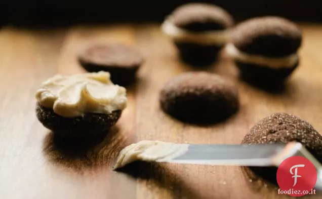 Burro Marrone Biscotti allo zenzero con miele Crema al mascarpone