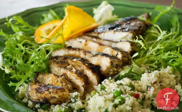Petti di pollo alla griglia con glassa piccante all'arancia e zenzero