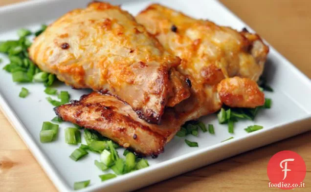 Cosce di pollo arrosto speziate con Miso e zenzero