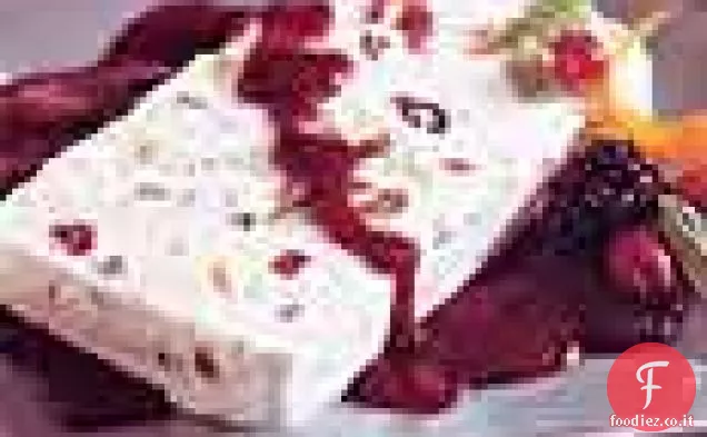 Semifreddo allo Zenzero, Fichi e Mirtilli Rossi con Salsa di more