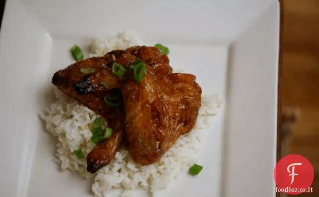 Ali di pollo allo zenzero e miele