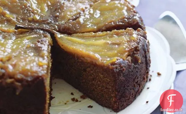 Torta capovolta di pera e zenzero