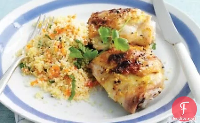 Cosce di pollo croccanti allo zenzero e lime