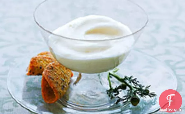 Mousse al limone e zenzero e Tuiles al Pistacchio