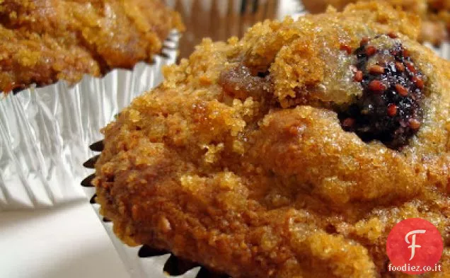 Muffin di gelso di zenzero e grano