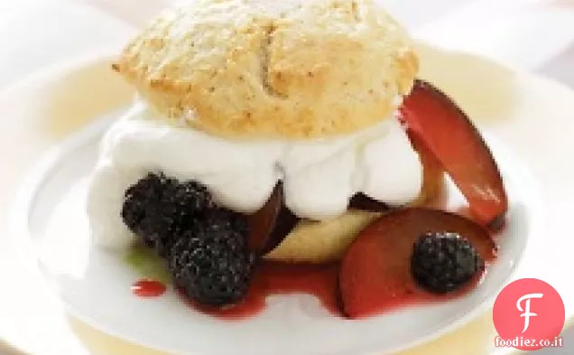 Shortcakes di mora e prugna nera Gingered