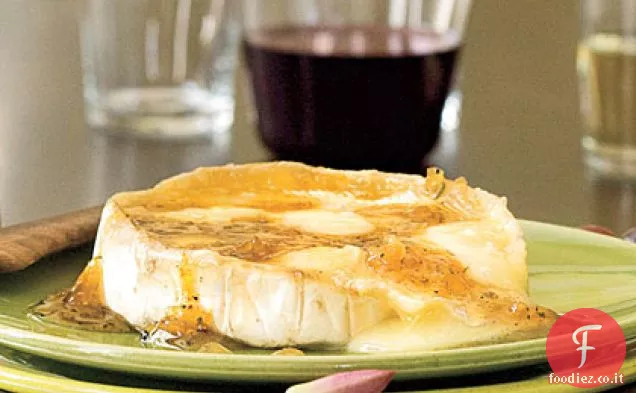 Brie caldo con glassa di zenzero e agrumi