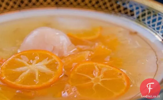 Loy Gaew, Arancia fredda e zuppa di litchi in sciroppo di zenzero