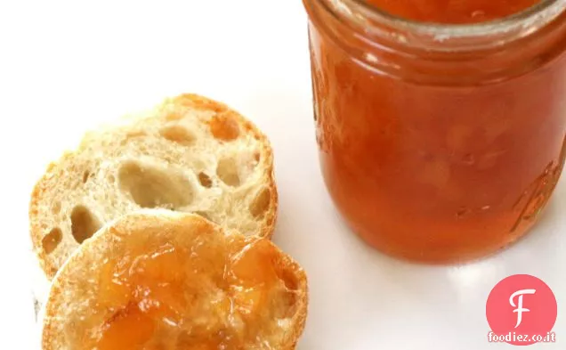 Pesca bianca e marmellata di zenzero fresco