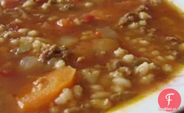 Zuppa di hamburger abbondante