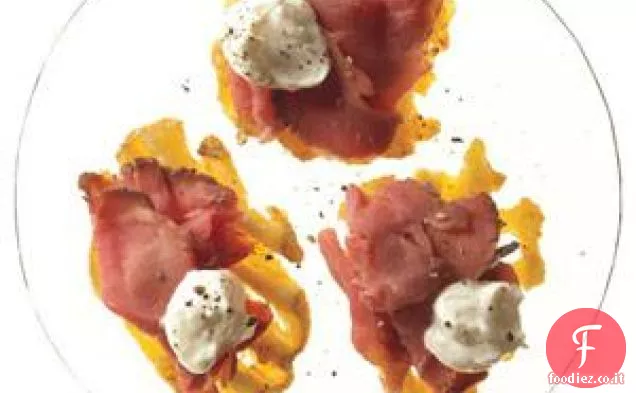 Arrosto di manzo e rafano Tartine
