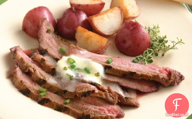 Bistecca di fianco con burro di rafano