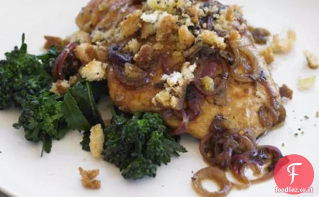 Sherry-petto di pollo brasato con briciole di rafano