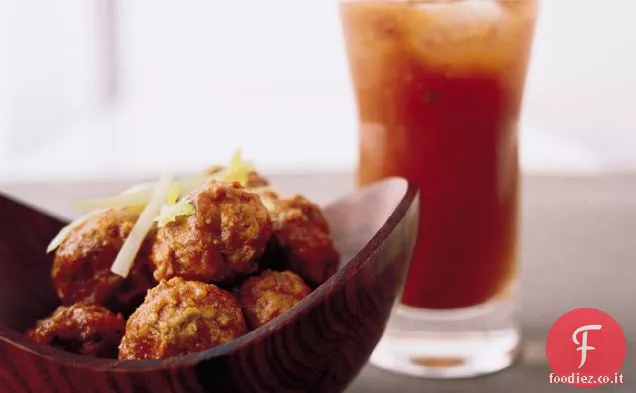 Polpette da cocktail Bloody Mary