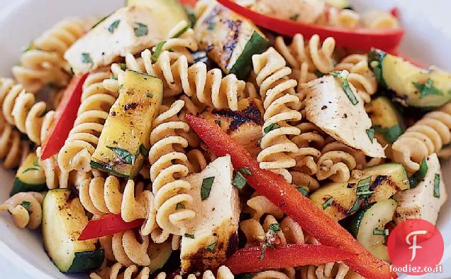 Insalata di Fusilli con Pollo alla griglia e Zucchine