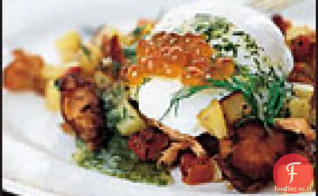 Hash di salmone affumicato con vinaigrette di aneto