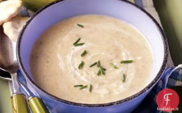 Zuppa cremosa di porri di patate
