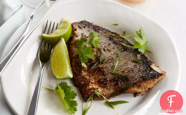 Citronella-Pompano marinato con salsa di immersione