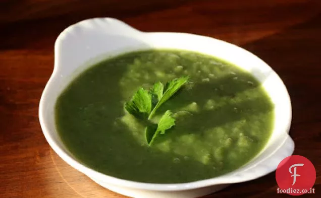 Zuppa di spinaci e topinambur