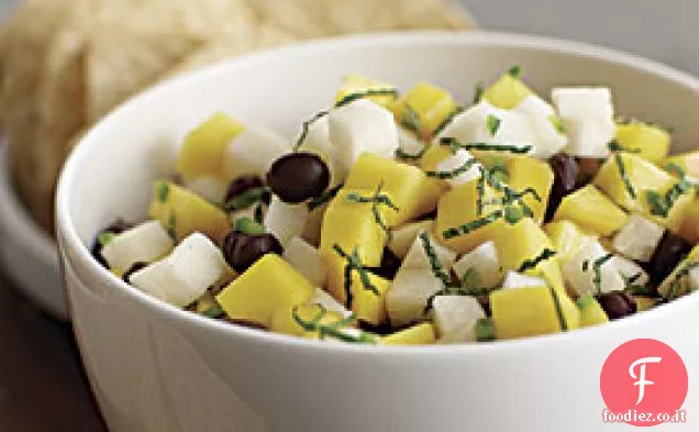 Salsa di mango, Jícama e fagioli neri
