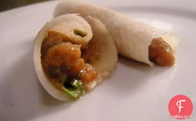 Cena stasera: Tacos vegetariani con tortillas Jicama