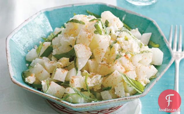 Insalata di Jicama con succo di lime e menta fresca