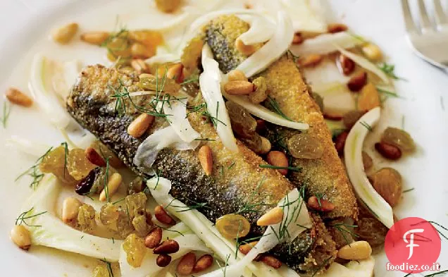 Sardine marinate con Finocchio, Uvetta e Pinoli