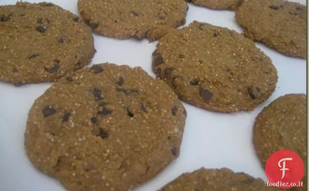Biscotti senza glutine con gocce di cioccolato e zucca