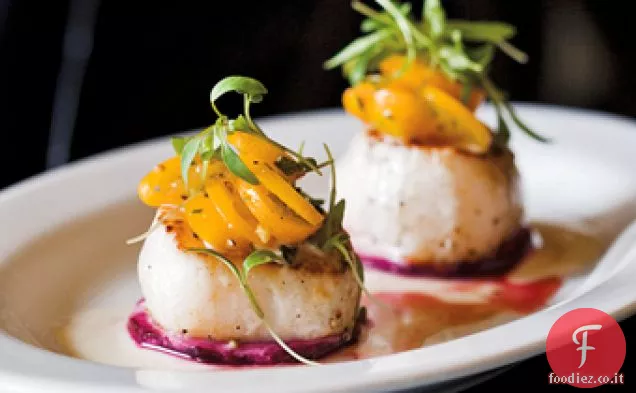 Capesante in camicia con Vinaigrette di dragoncello