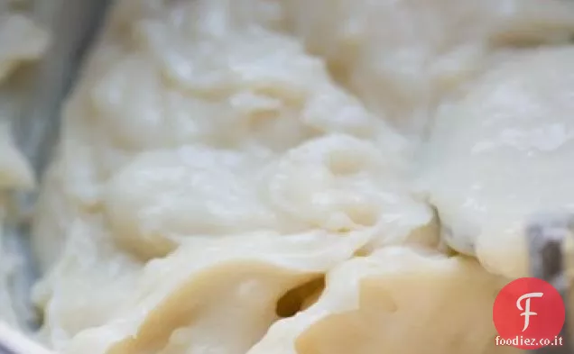 Agar montata bianco crema di formaggio glassa