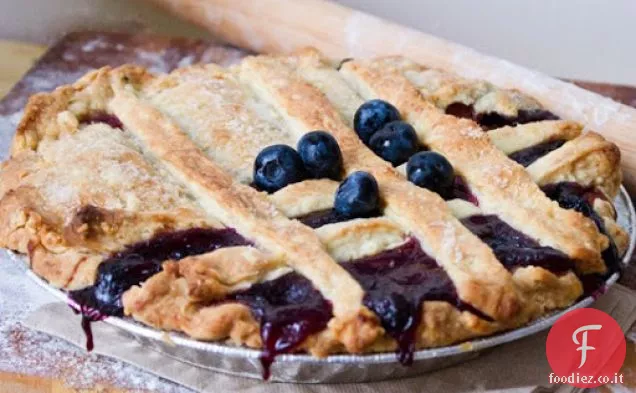 Torta di pere bifronte ai mirtilli Bosc