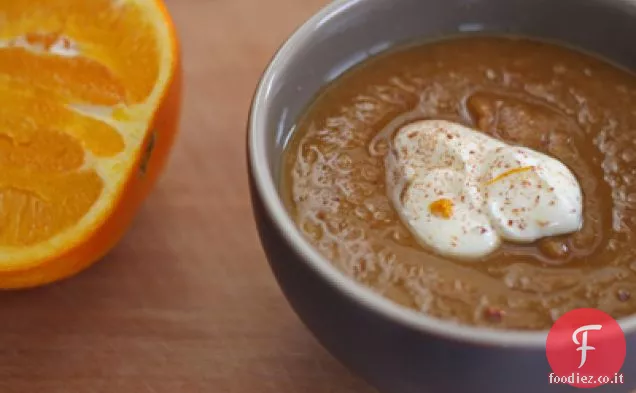 Zuppa di castagne, pastinaca e arancia