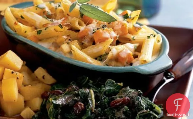 Zucca e pastinaca Pasta al forno