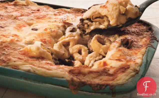 Tortellini Gratinati con Funghi e Pastinaca