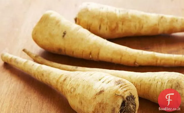 Miele-Zenzero Carota e Pastinaca Latkes con Creme Fraiche