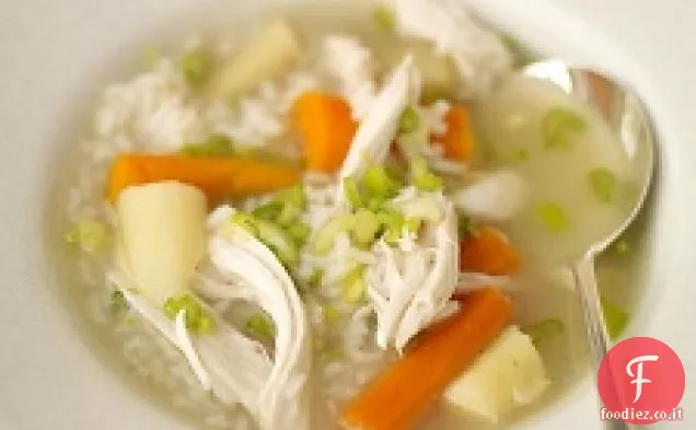 Zuppa di pollo e riso