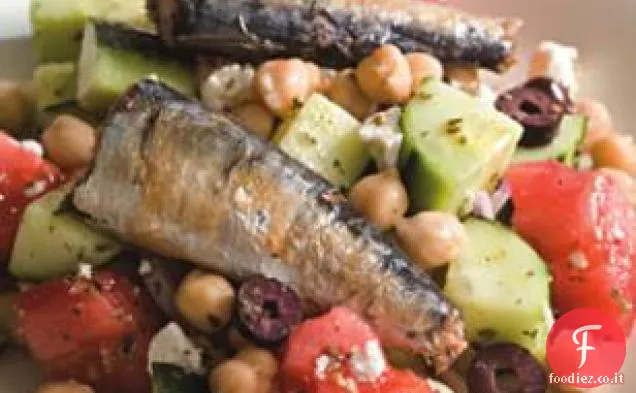 Insalata greca con sardine per due