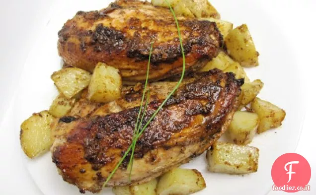 Pollo al forno e patate