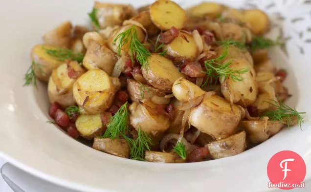 Patate fritte con pancetta