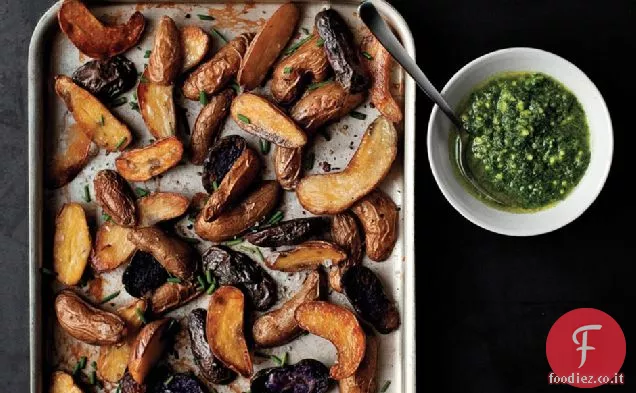 Patate Arrosto con Pesto di erba cipollina